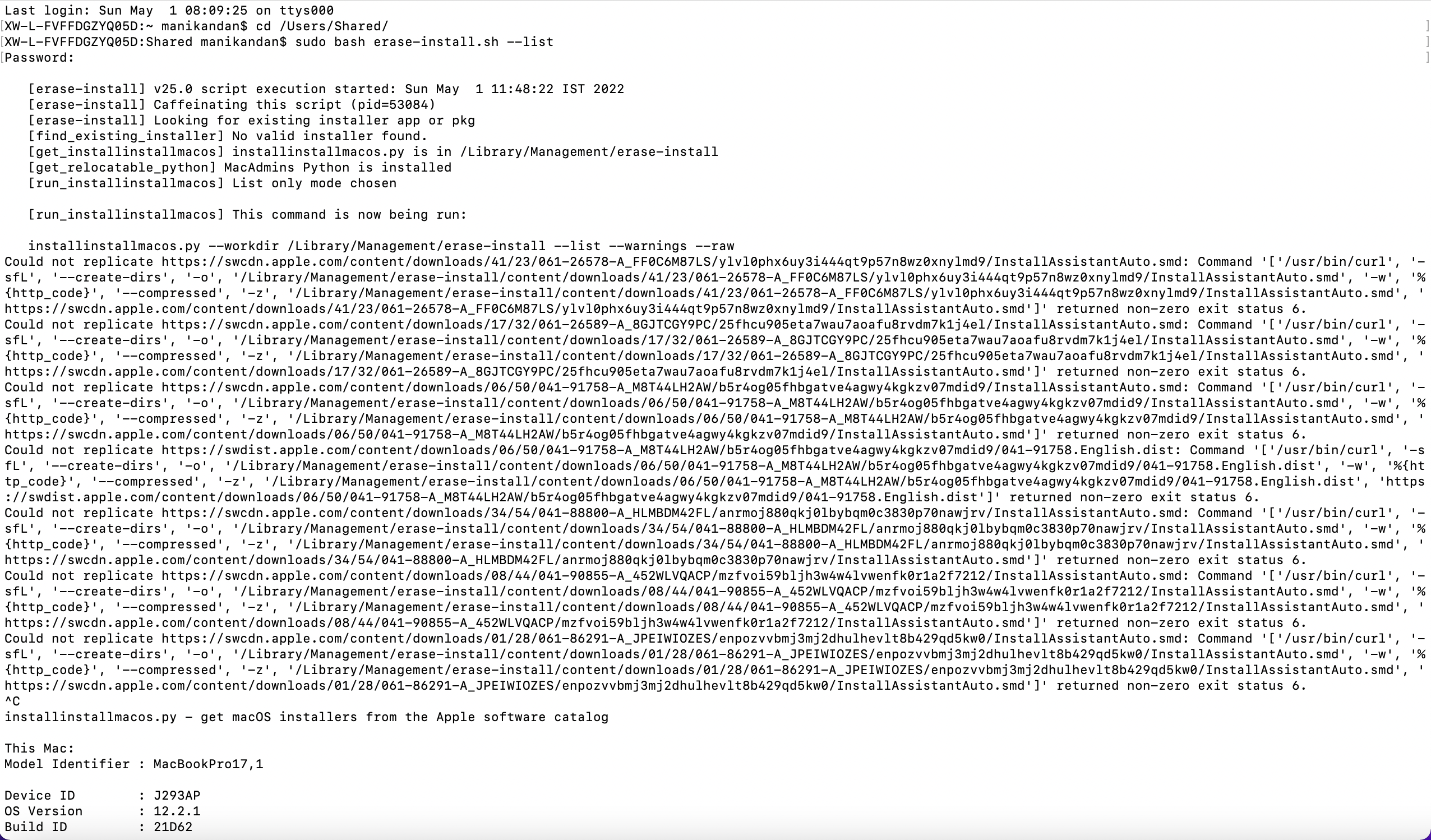 script Not working · Issue #231 · grahampugh/erase-install · GitHub