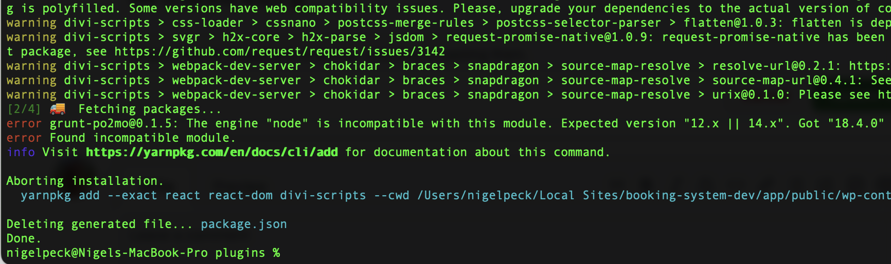 LTS Version of Node Not Supported · Issue #578 · elegantthemes/create ...