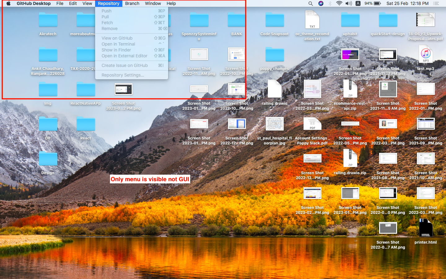 UI not visible but i can see menu MacOs 10.13.6 · Issue #16211 ...
