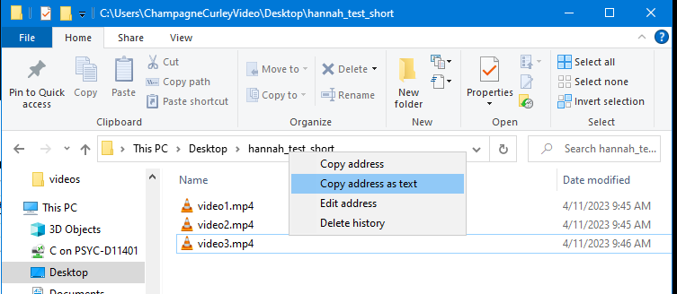 copy path