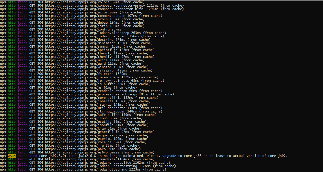 Error in running this command npm install g composer cli in window 10