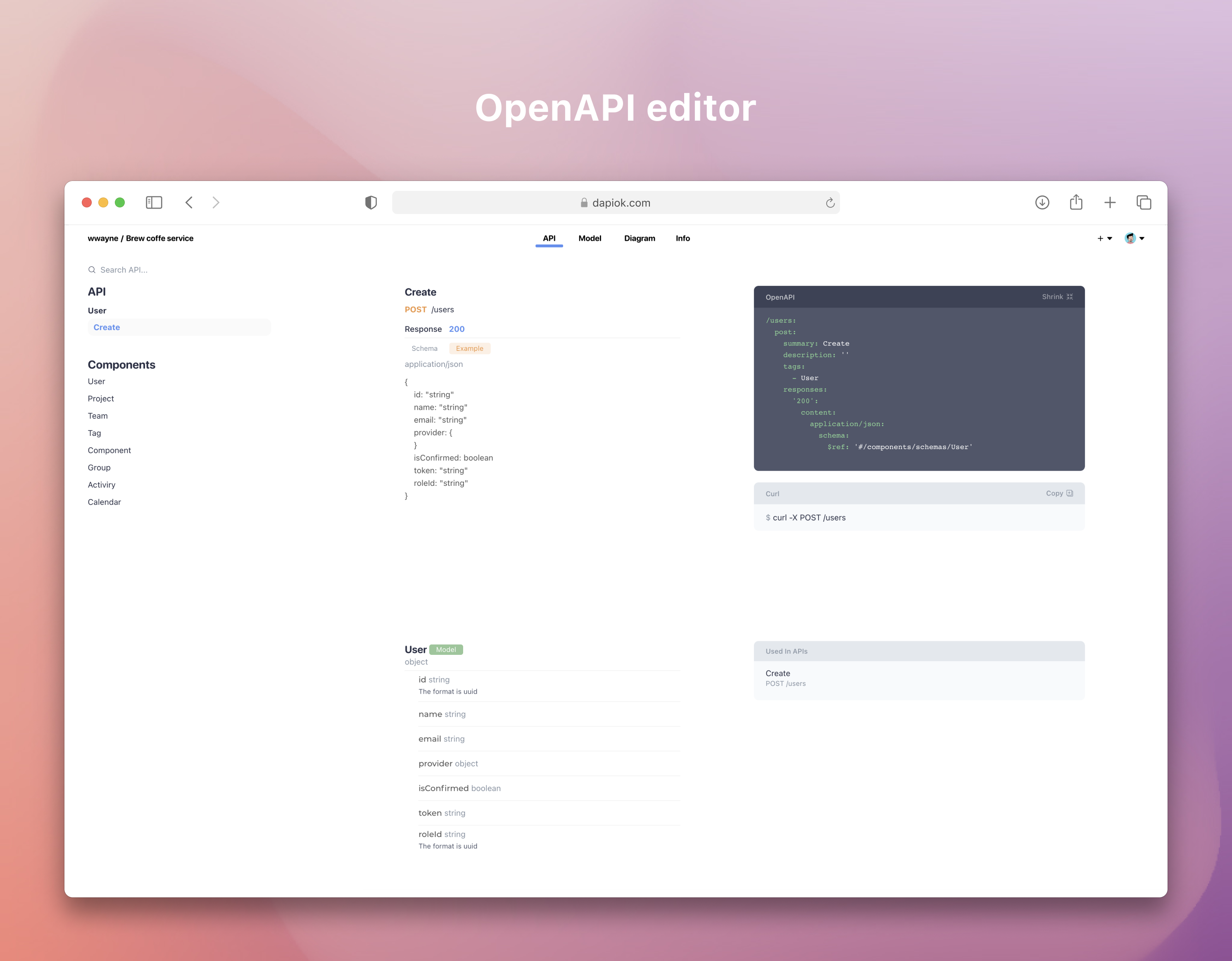 openAPI editor