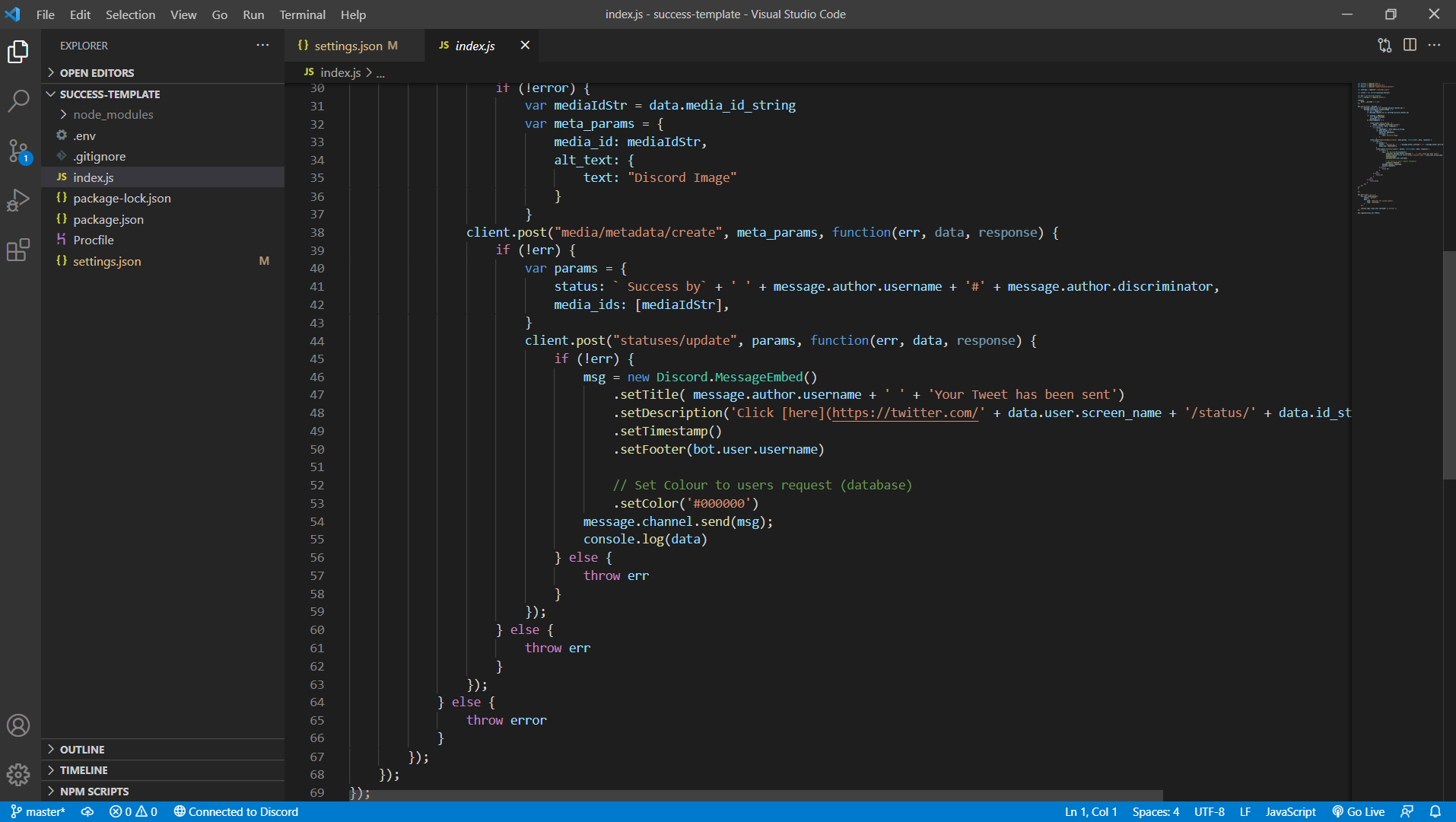 GitHub - ScheiSpieler/twitter-success-bot-template: A discord bot that ...