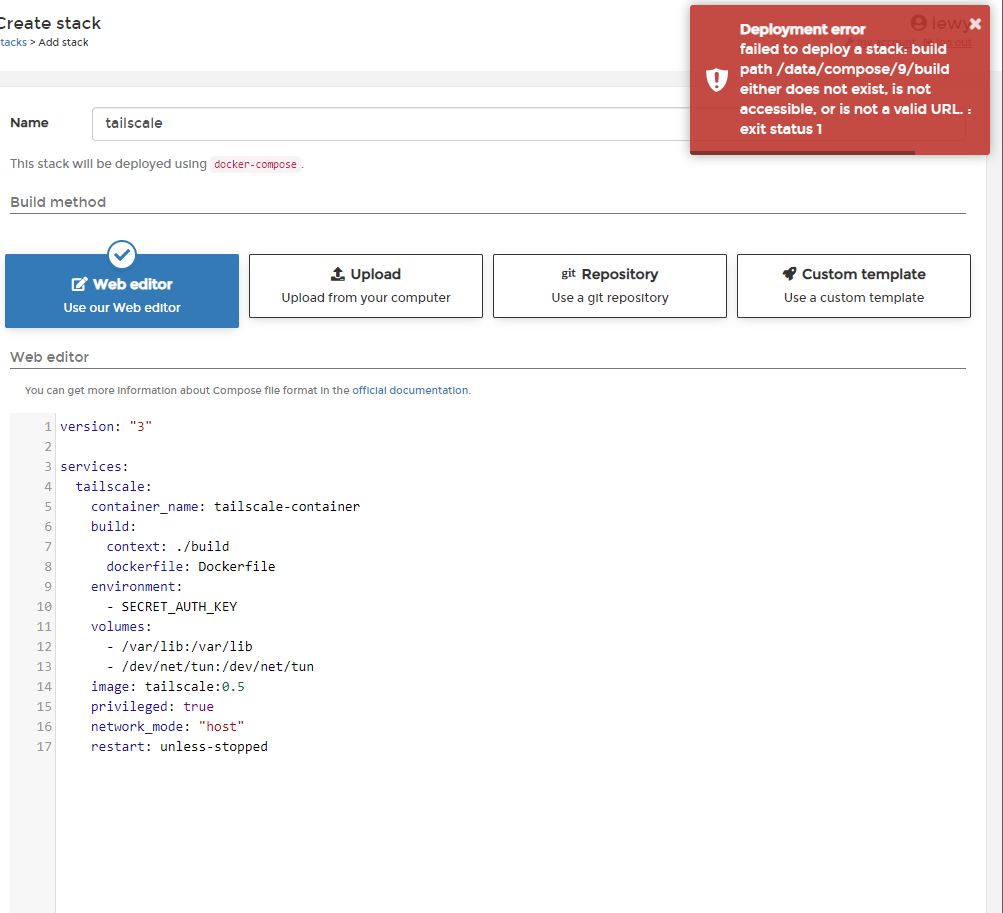 Deployment error messages should be shown until I dismiss them · Issue ...