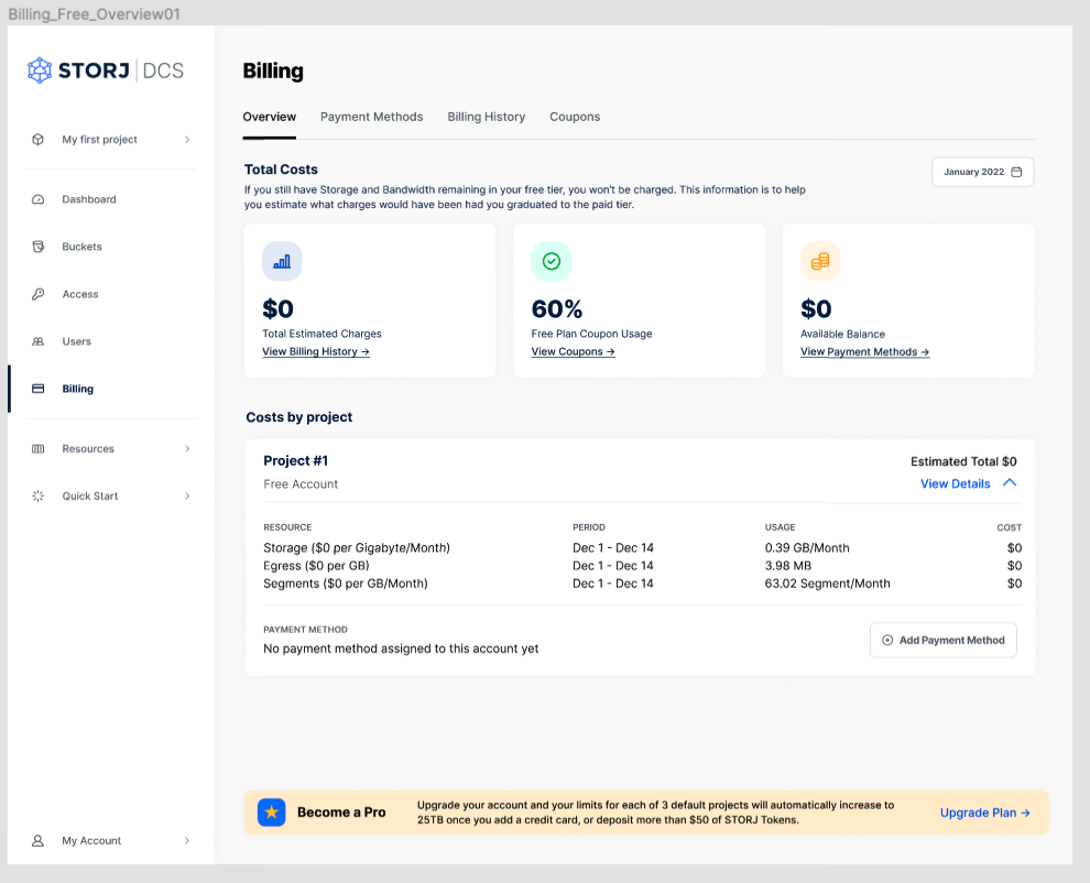 Billing -> Overview tab · Issue #4631 · storj/storj · GitHub
