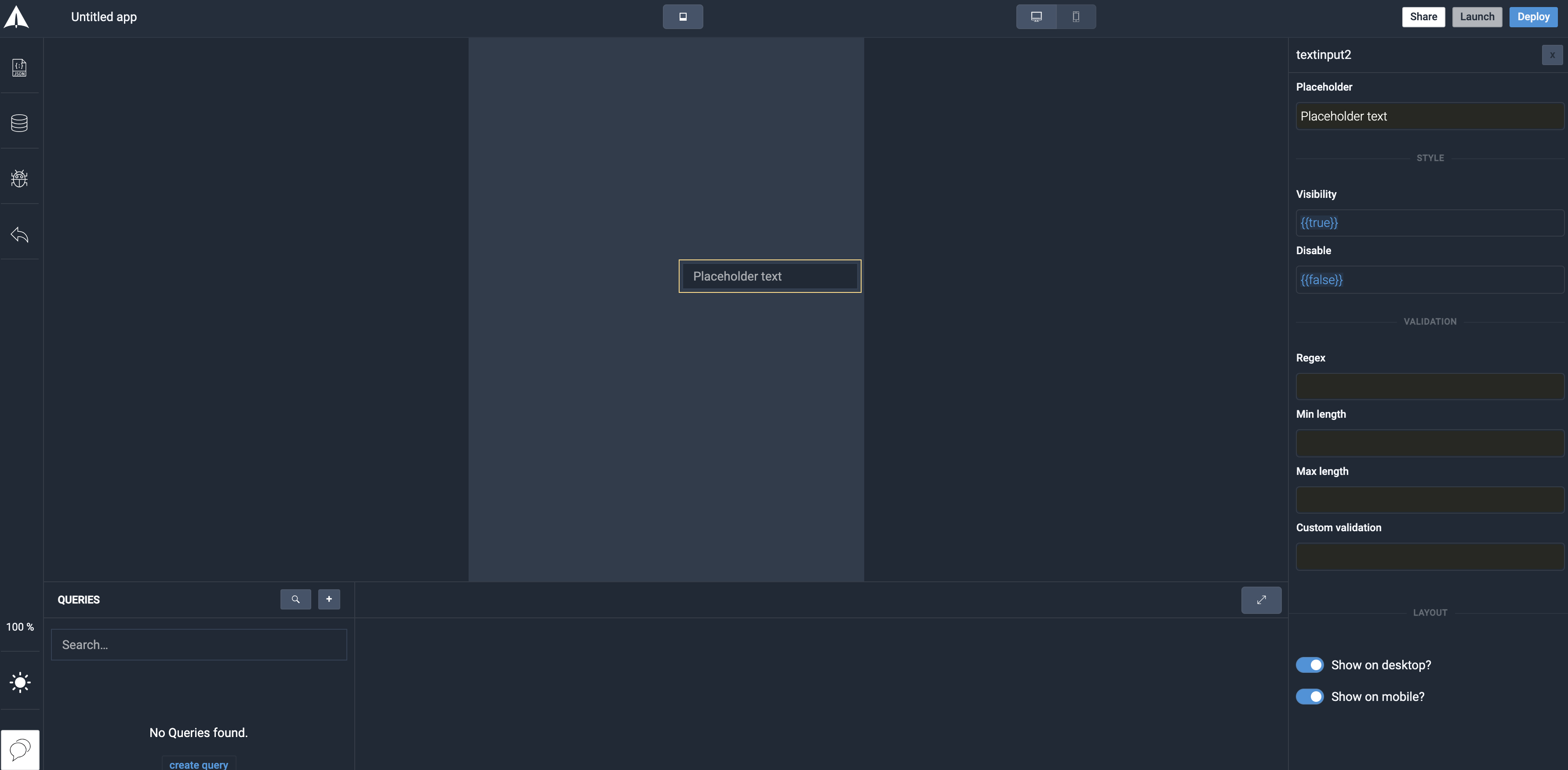 Editor: View of widgets on mobile and desktop not matching. · Issue ...
