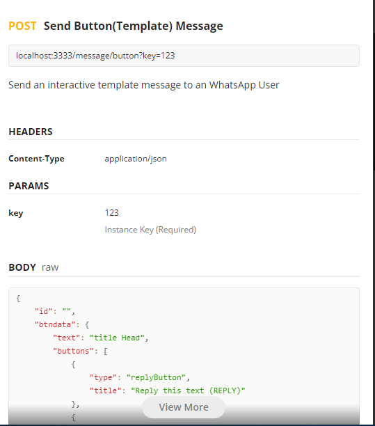 Endpoint /message/button not working · Issue 411 · salman0ansari