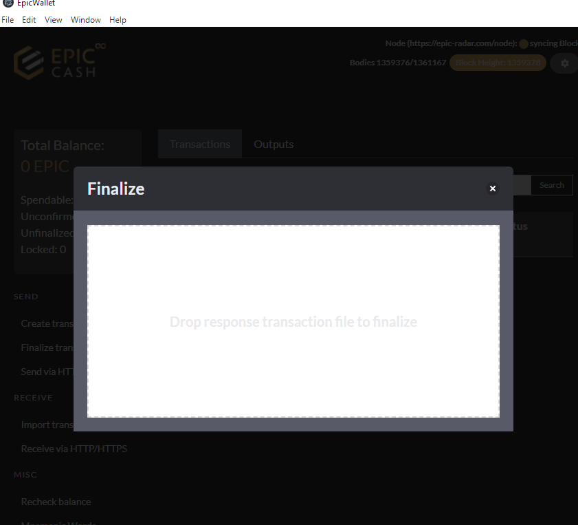 Improve uploading transaction file · Issue #4 · EpicCash/epic-gui ...