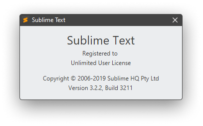 Sublime Text 3 (Build 3211) Windows