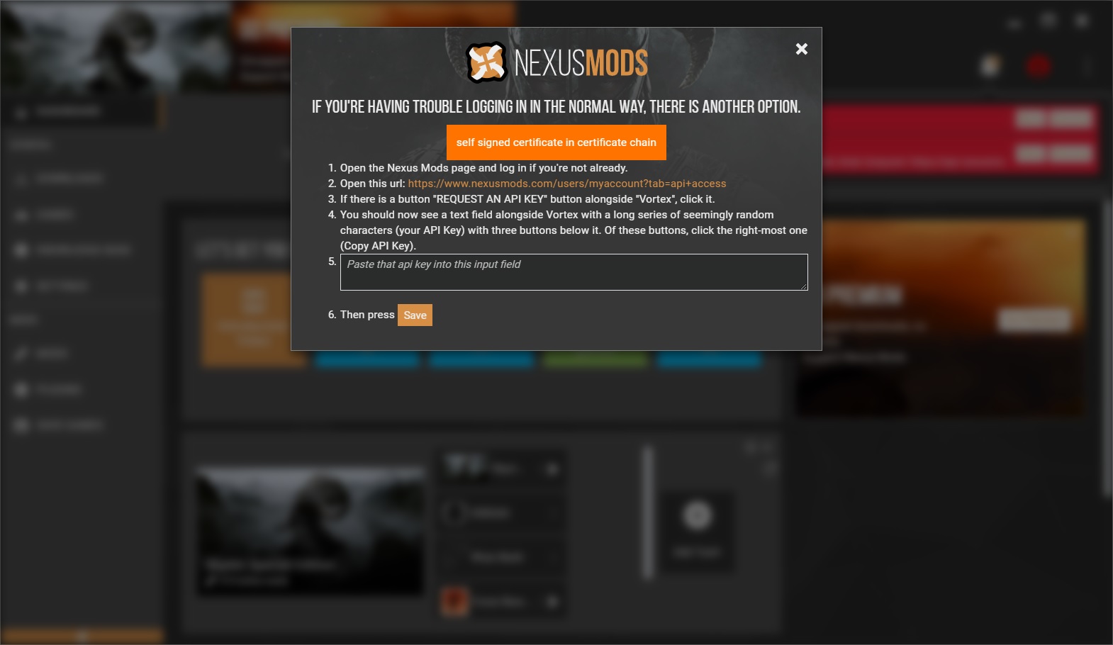 Vortex will not log in · Issue #5888 · Nexus-Mods/Vortex · GitHub