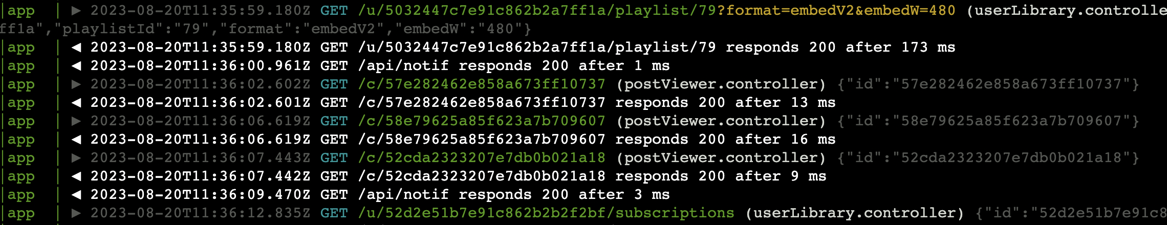 remove ANSI color codes from Datadog logs · Issue #668 · openwhyd ...