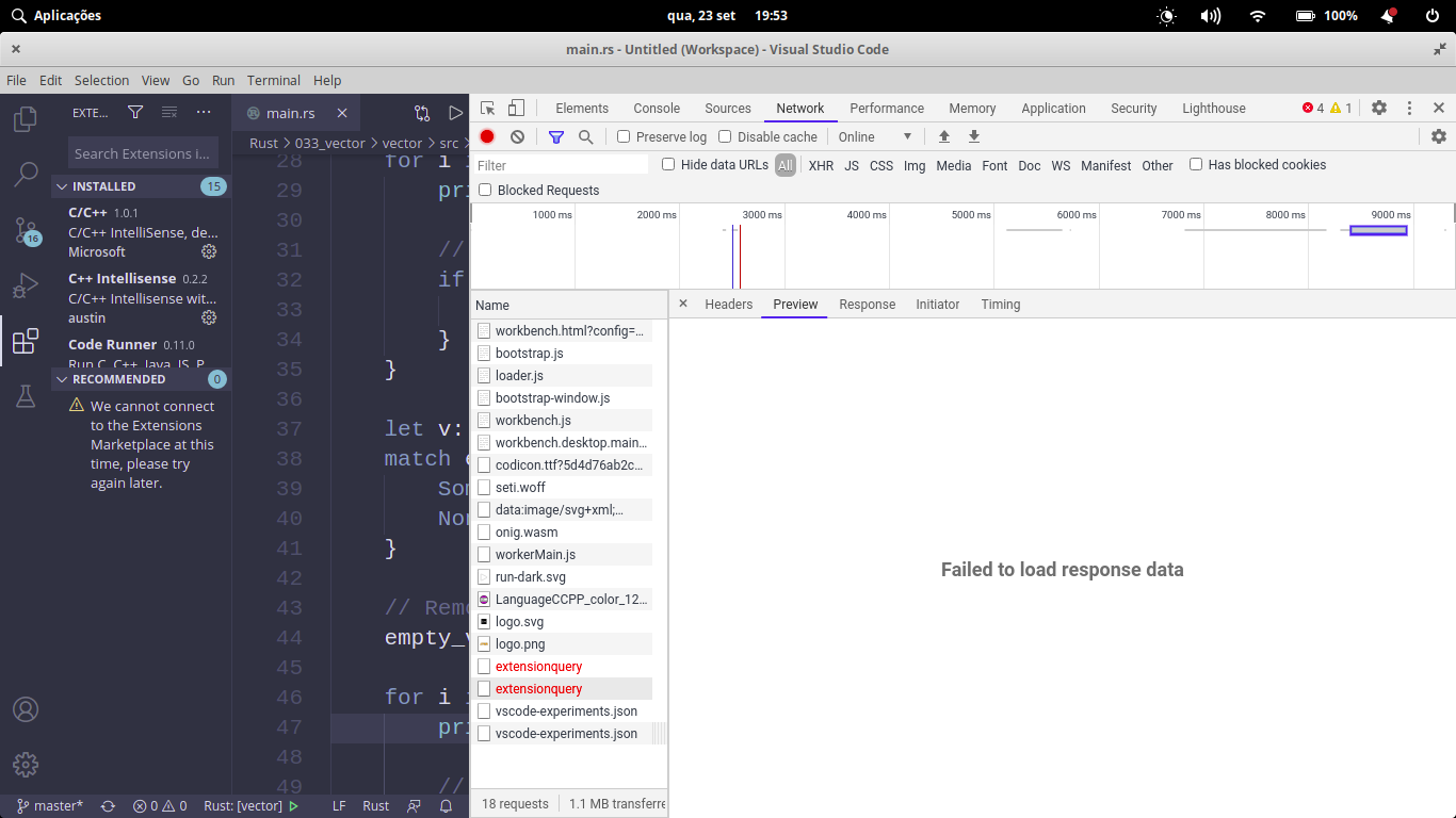Cannot connect to the Extensions Marketplace · Issue #106369