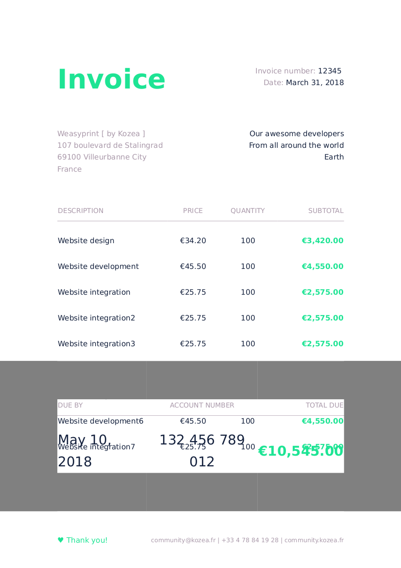 invoice