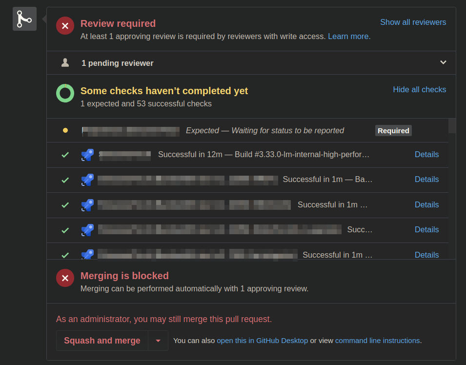 Github integration doesn't synchronise properly and displays ` Waiting ...