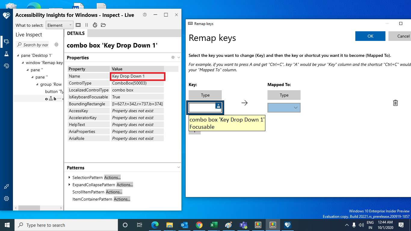 19_Remap key_MAS4 1 2_Name is incorrectly define for combo box