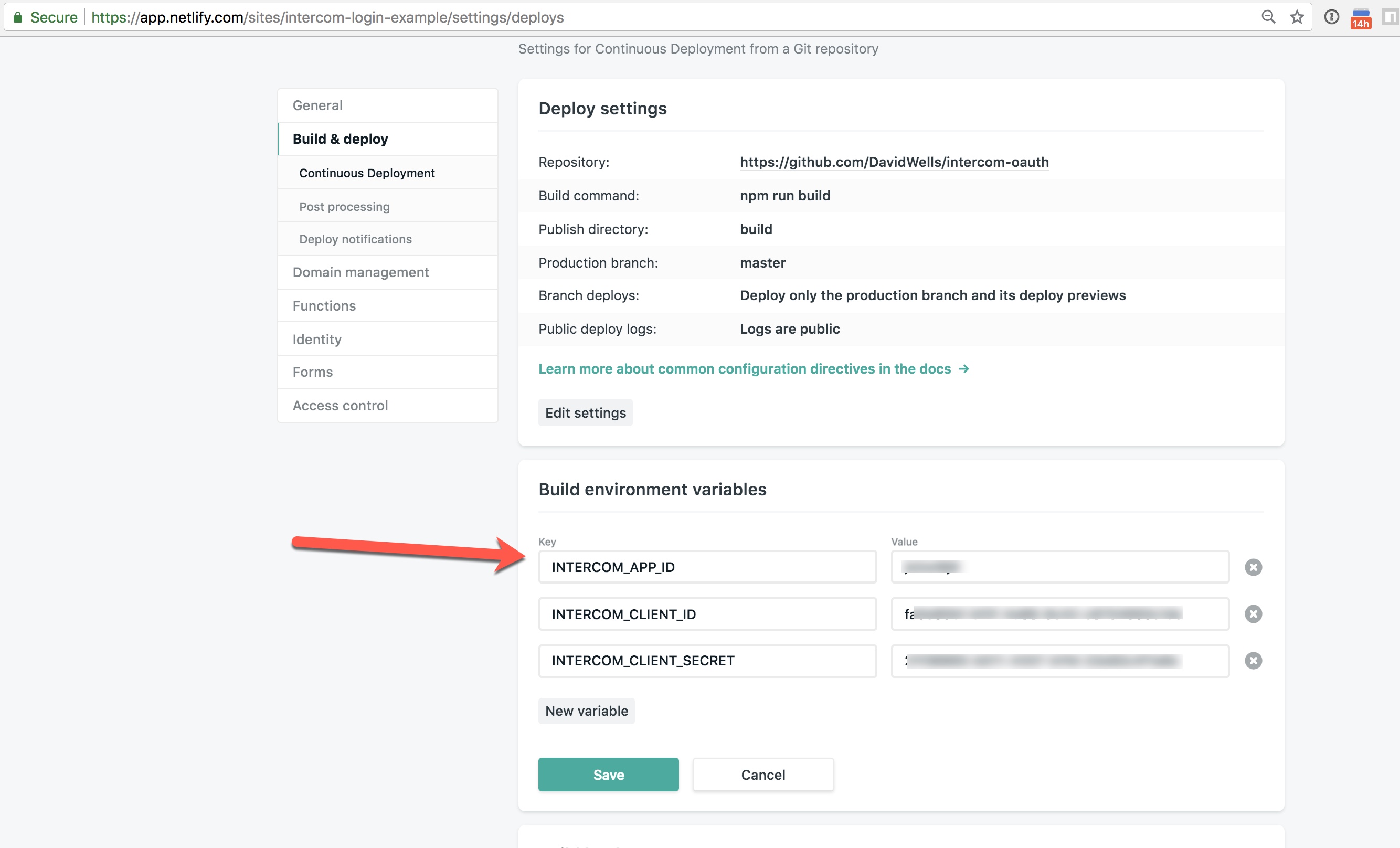 intercom-deploy-settings