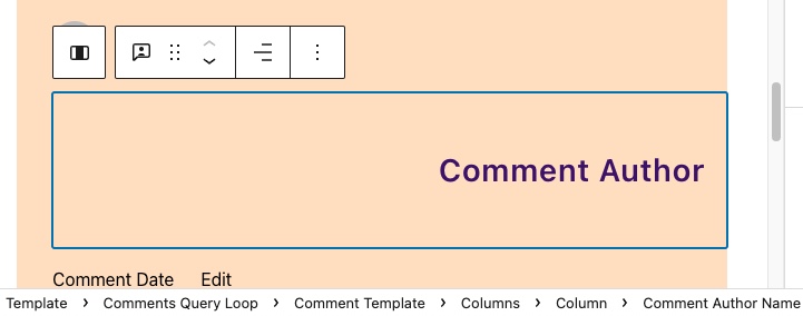 [Block] Comment Author Name block - changing alignment or color has no ...