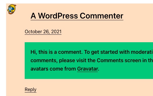 [Block] Comment Author Name block - changing alignment or color has no ...