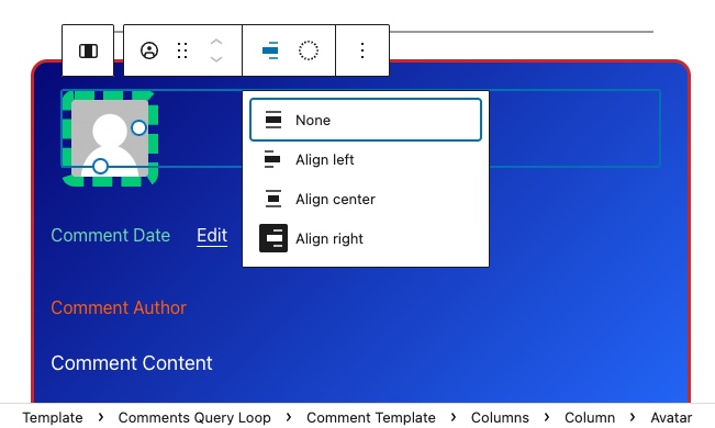 [Block] Avatar block - right alignment is not working correctly ...