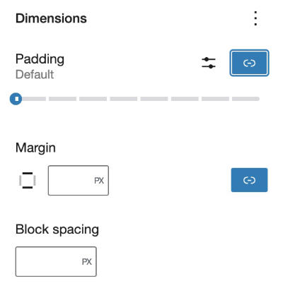 Dimensions panel presets1