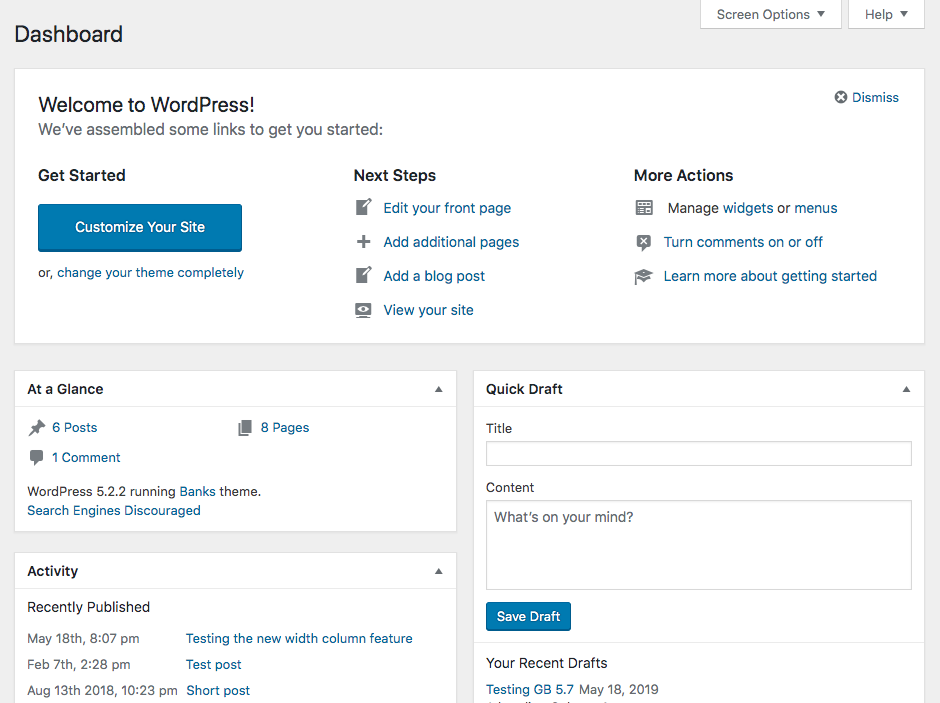 Adding Gutenberg to the WP admin Dashboard · Issue #16430 · WordPress ...