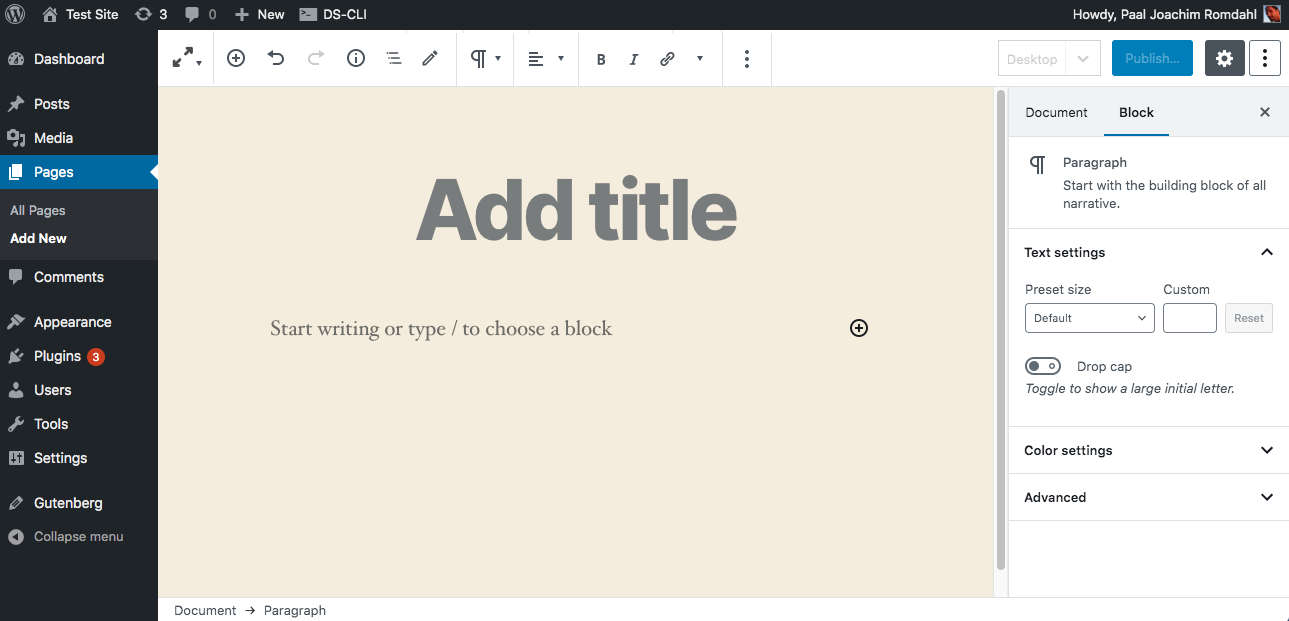 Fullscreen-mode-Gutenberg