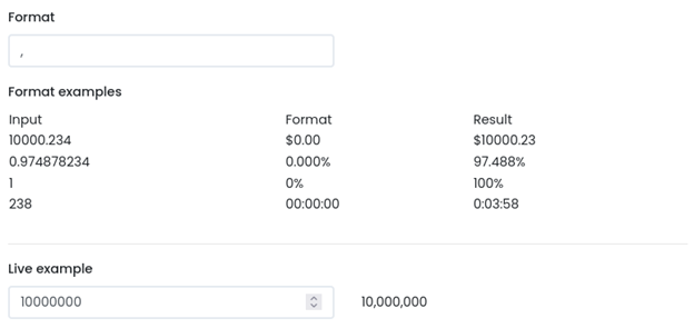 Number formatting not maintaining the given format · Issue #982 ...