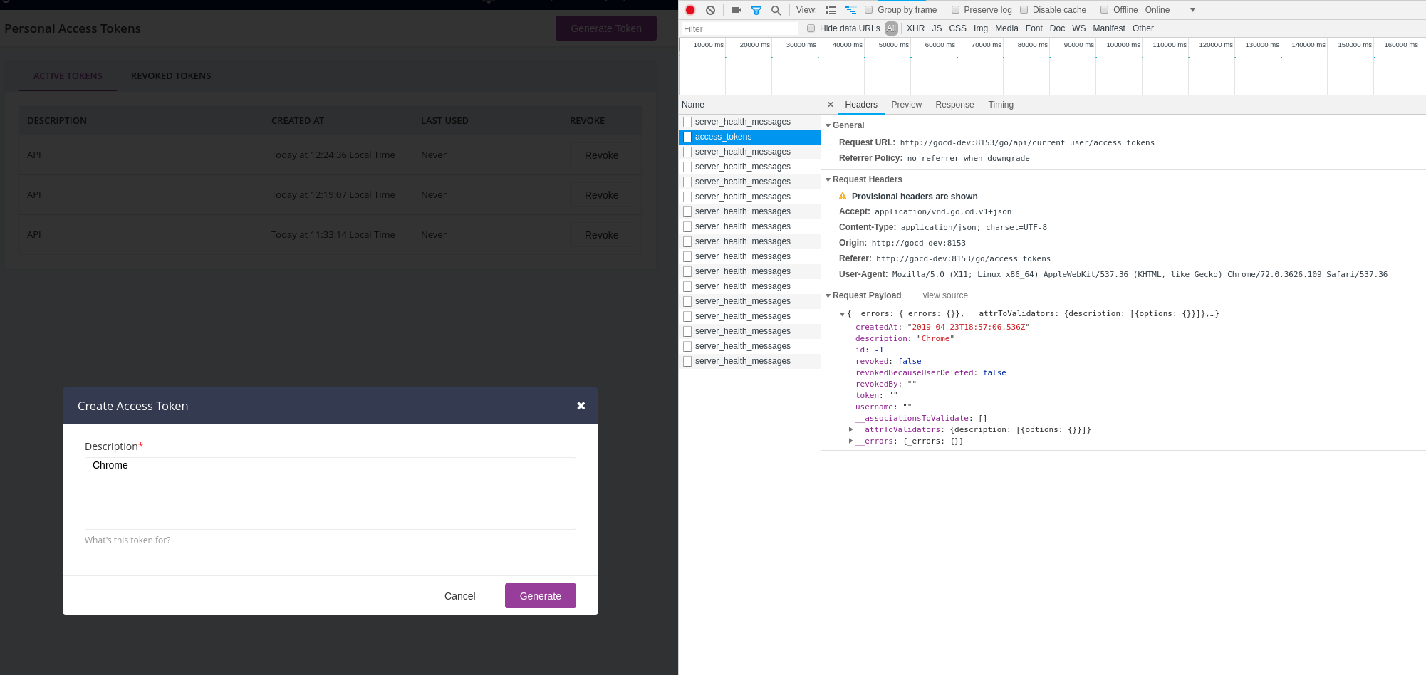 Personal access tokens taking too long to generate · Issue Personal access tokens taking too long to generate · Issue