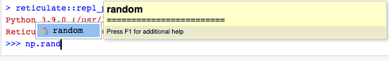 No display of the help topic when pressing the F1 button over a Python ...