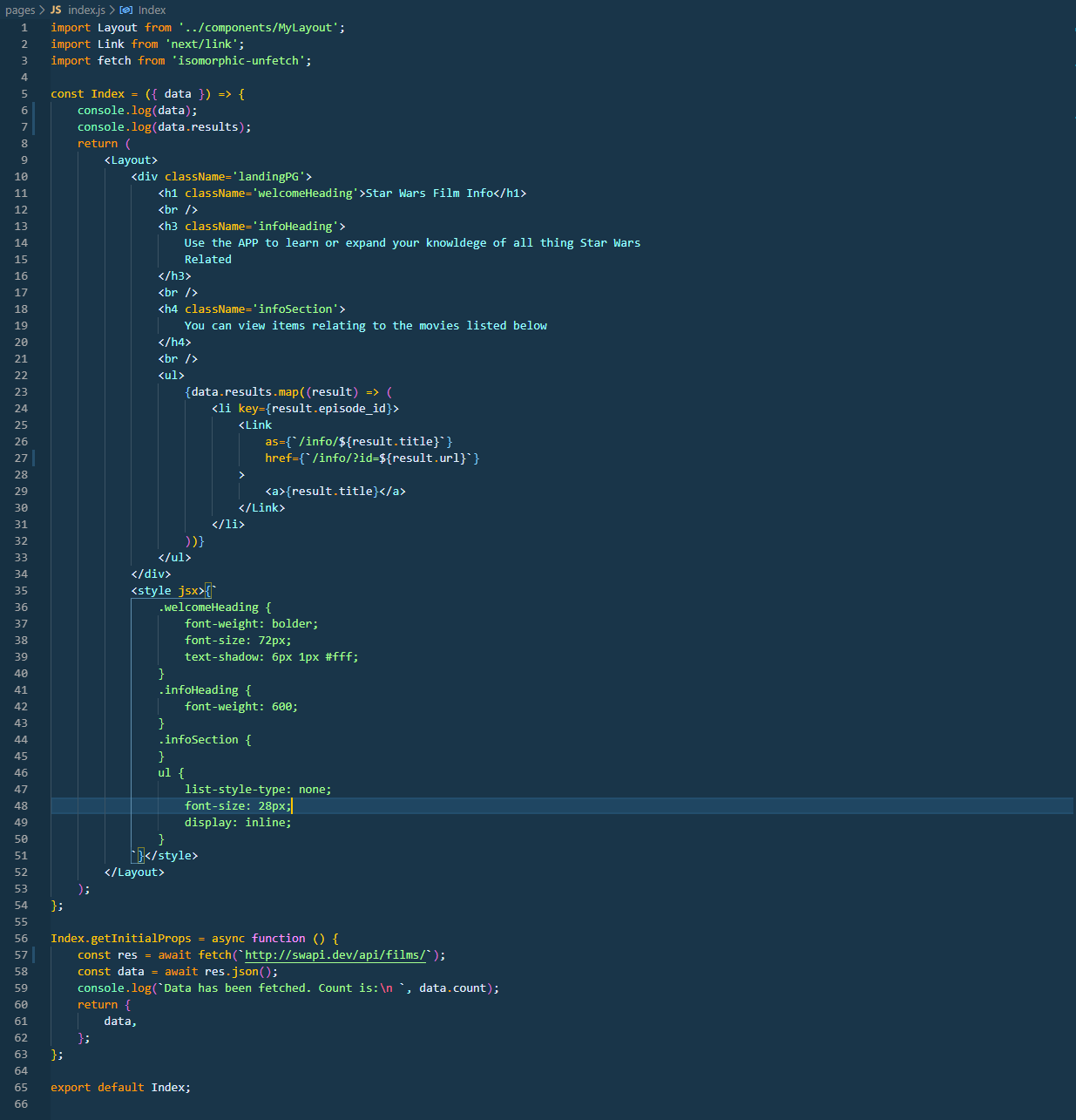 Learning SWAPI API · vercel next.js · Discussion #13358 · GitHub