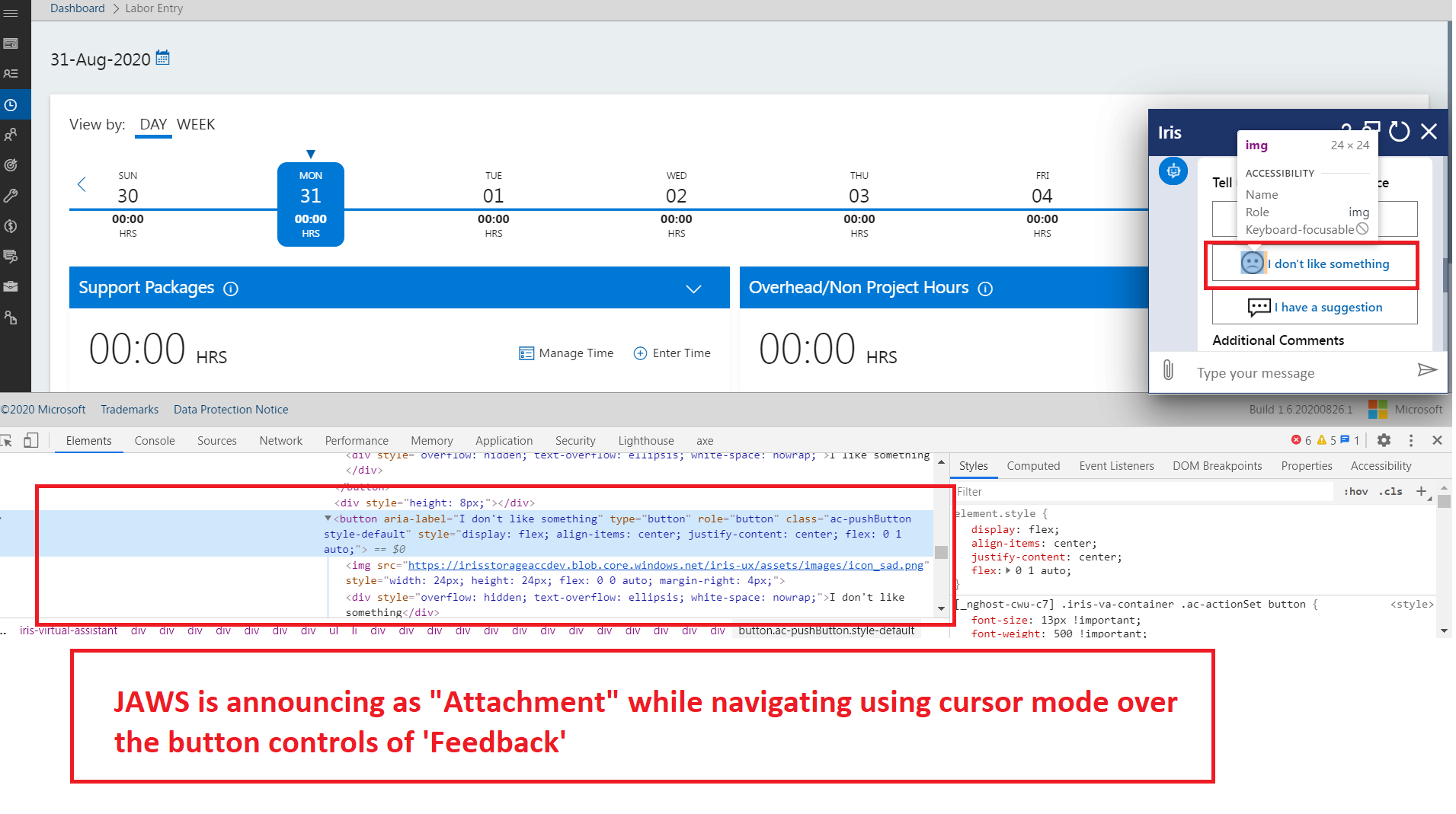 [Screen ReaderIntelligent Support ExperienceFeedback] JAWS is announcing as "Attachment