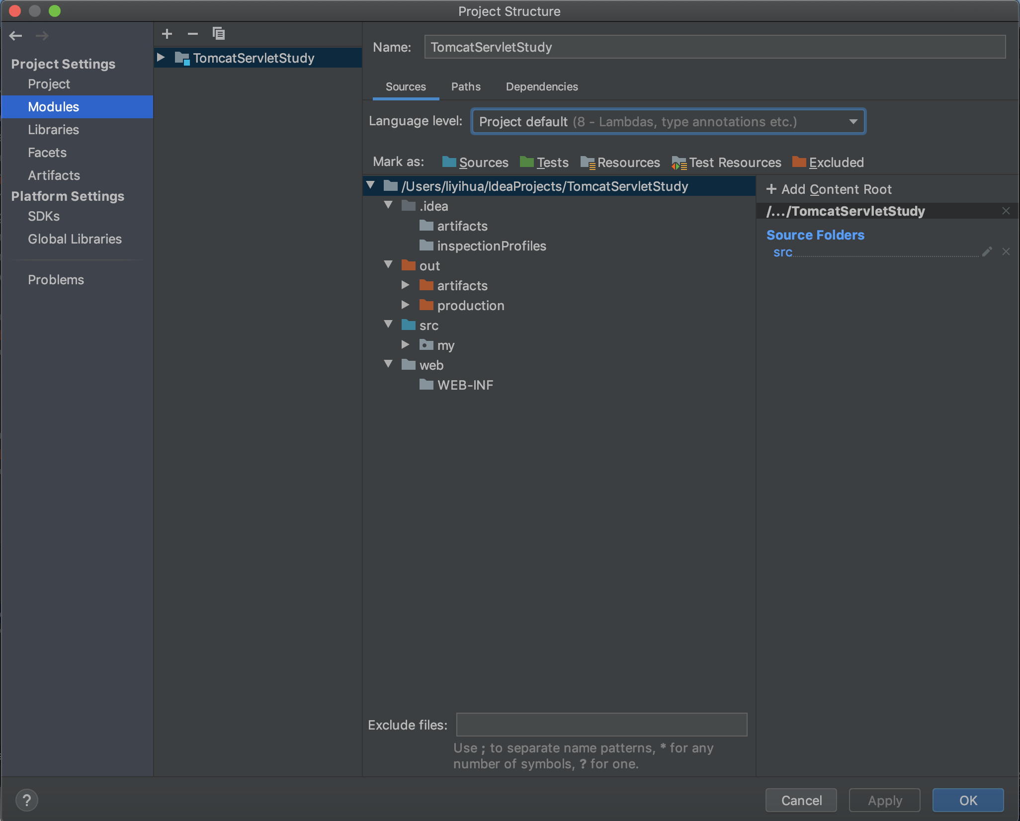 tomcat + IDEA when deploying a project：Artifact TomcatServletStudy:war ...