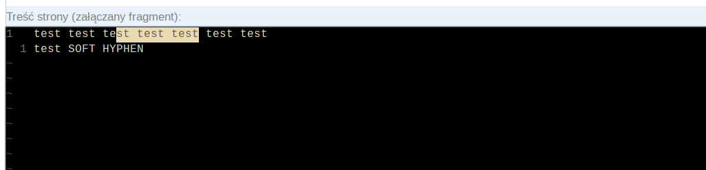 Rendering breaks on inputs containing the U00AD SOFT HYPHEN character ...