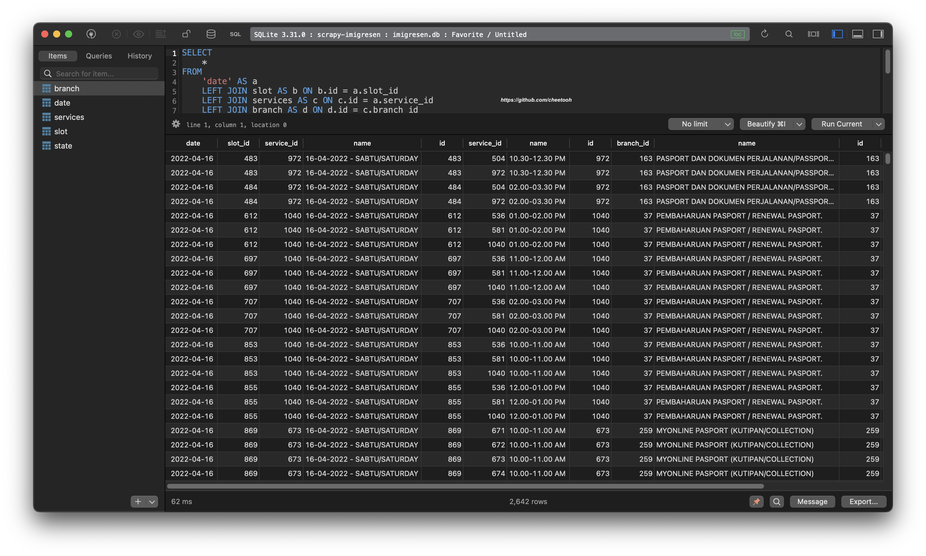 GitHub Cheetooh scrapy imigresen Crawl Online Appointment Dates For github-cheetooh-scrapy-imigresen-crawl-online-appointment-dates-for