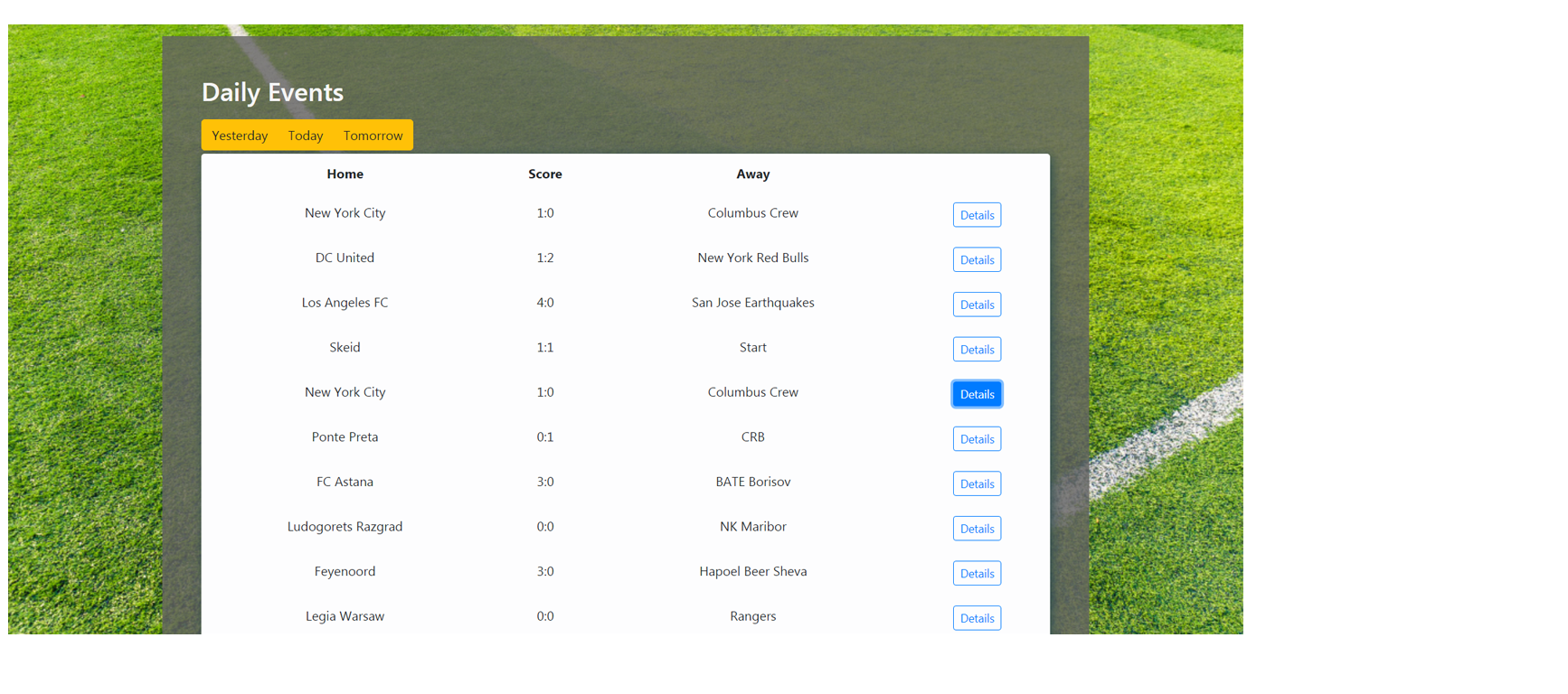 Source Code Website Futscore GitHub - giivanov722/soccer-scores