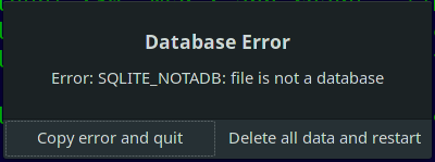 Error SQLITE_NOTAADB: file is not a database Manjaro Linux · Issue ...