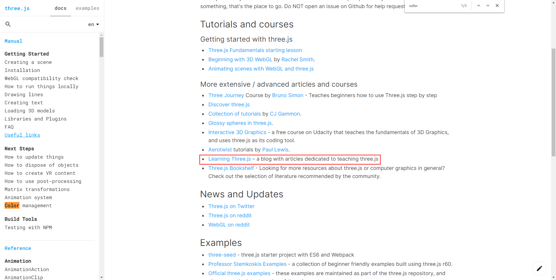 Docs:useful links have a disabled link · Issue #24444 · mrdoob/three.js ...