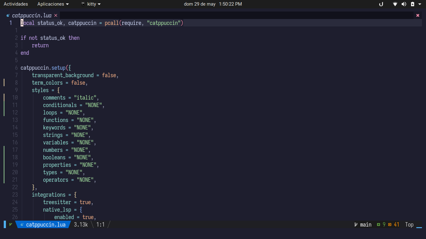 feline integration is broken · Issue #140 · catppuccin/nvim · GitHub