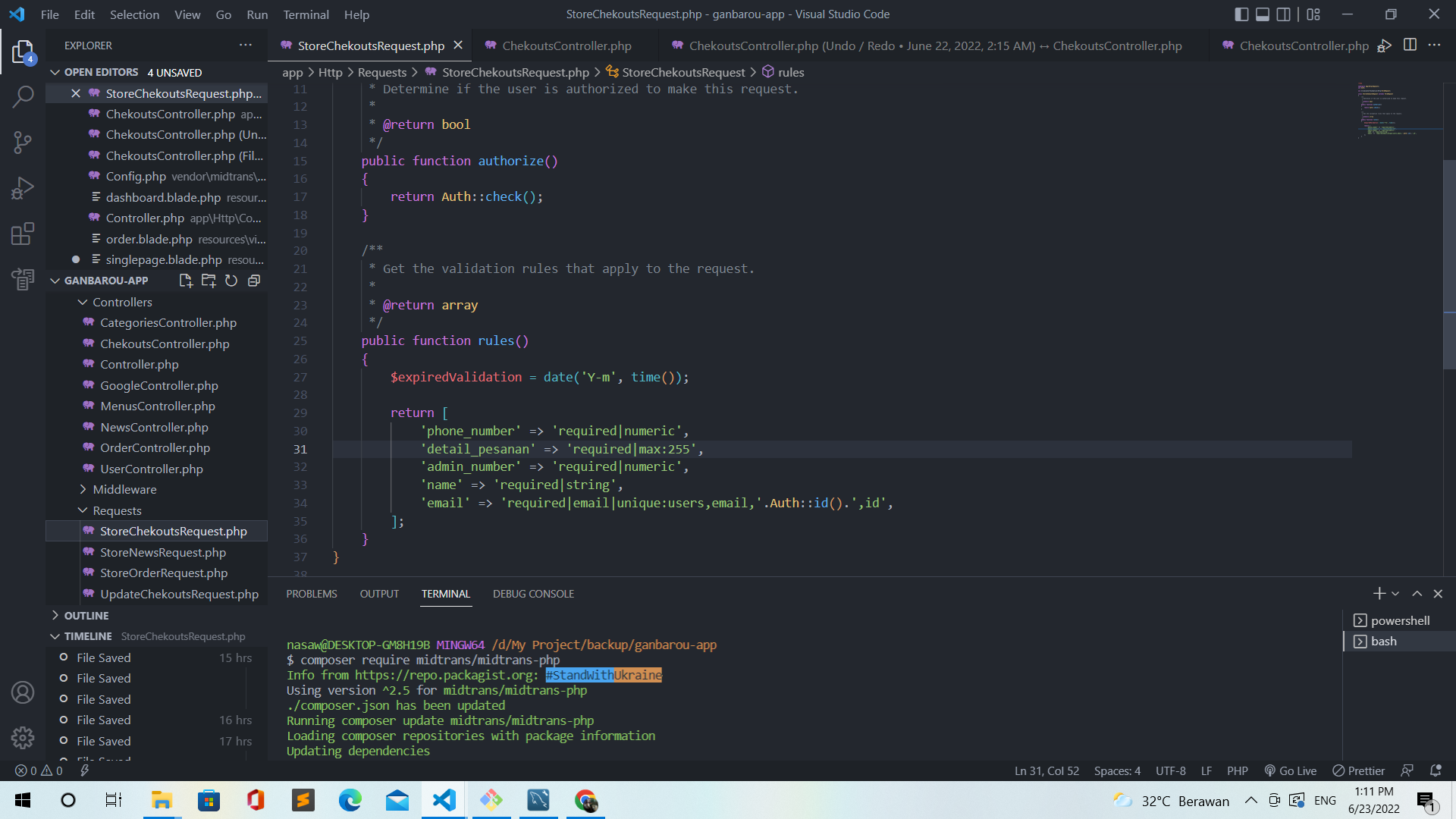 SQLSTATE[HY000] General error 1364 Field 'users_id' doesn't have a