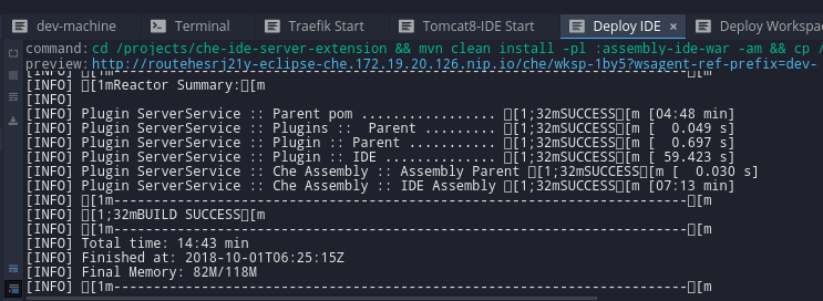 GWT exited with status 137 following "Develop Your First Plugin Usign Che"  · Issue #10829 · eclipse/che · GitHub