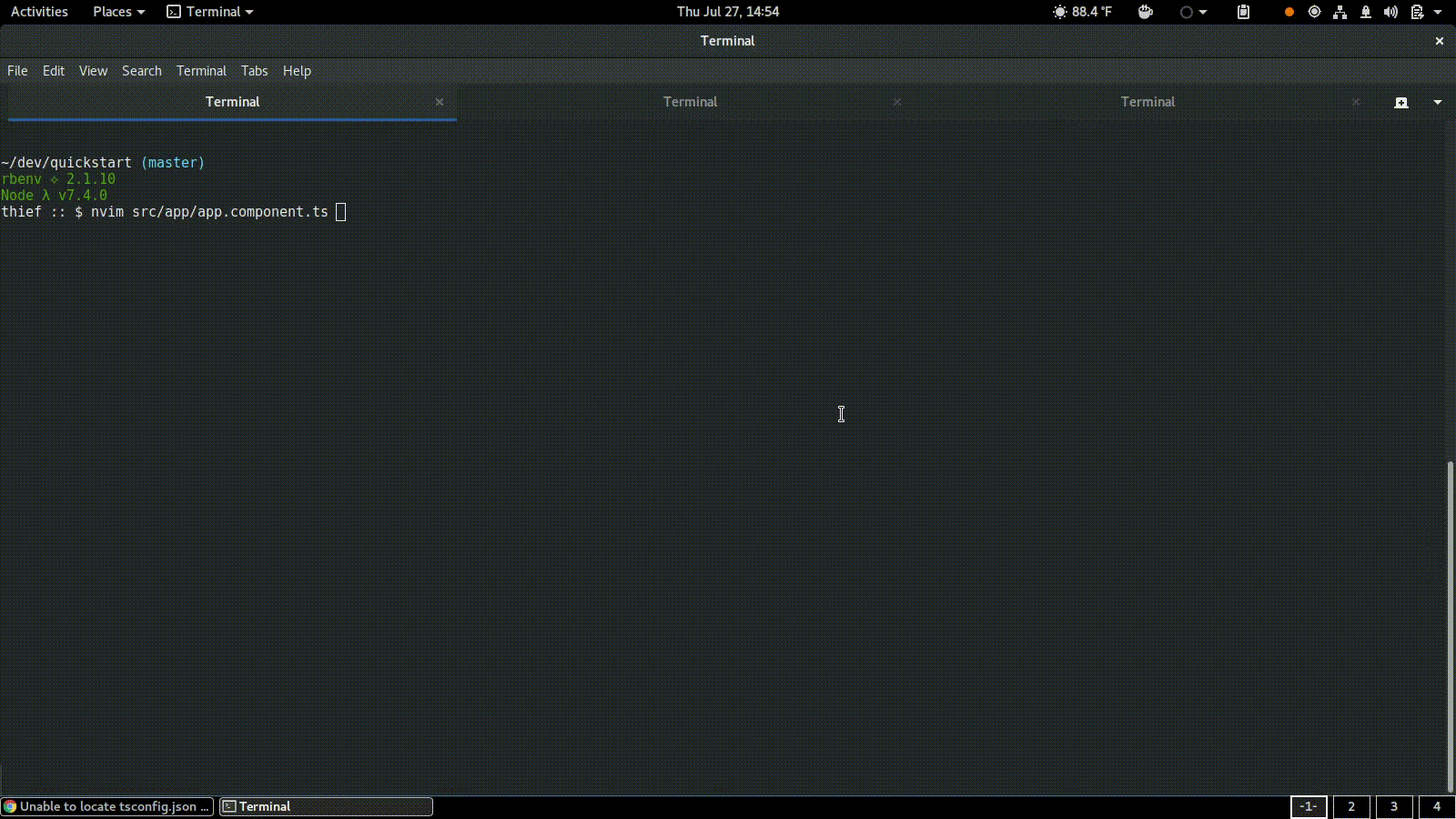 Unable to locate tsconfig.json or tslint.json in path. Unable to debug ...