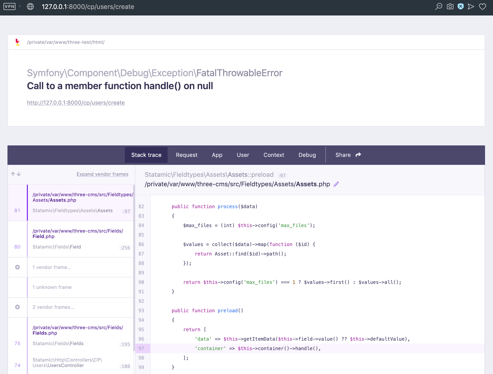 Error On Editing And Creating User Issue 754 Statamic Cms Github