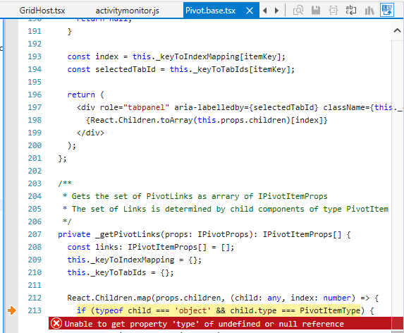 PivotBase item null check bug · Issue #8695 · microsoft/fluentui · GitHub