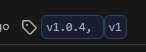 Comma between tags is inside inline code box, instead of between boxes ...