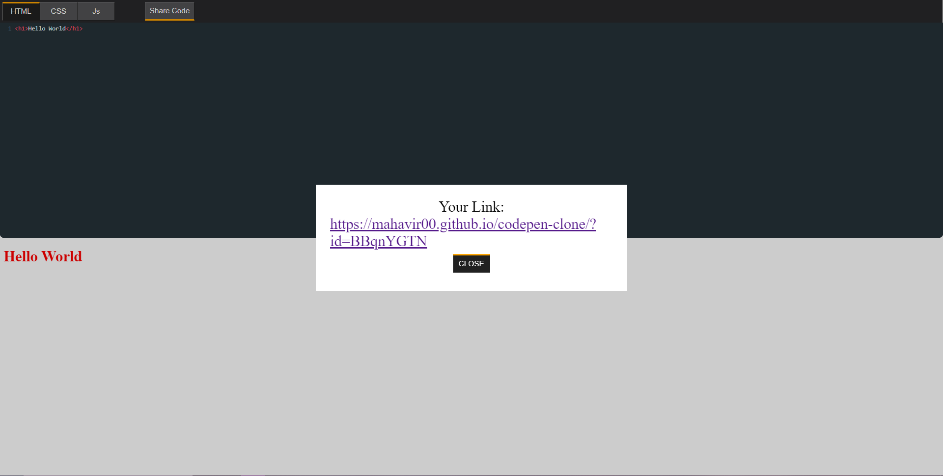 GitHub - Mahavir00/codepen-clone