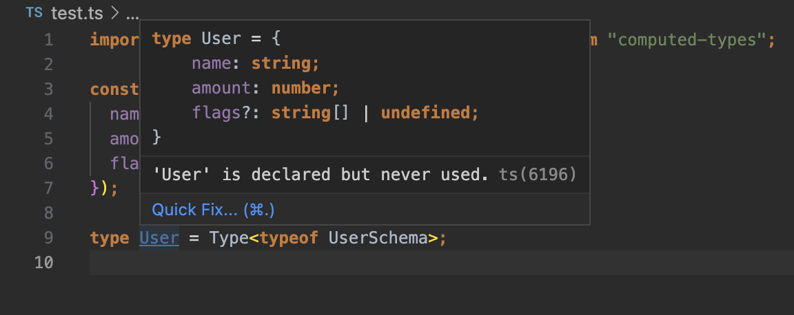 Optional properties with TypeScript 