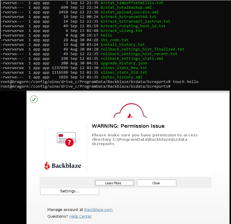 bzdata/bzreports permissions · Issue 70 · JonathanTreffler/backblaze