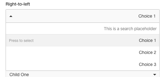 RTL css is not working properly for selected value in dropdown. · Issue ...