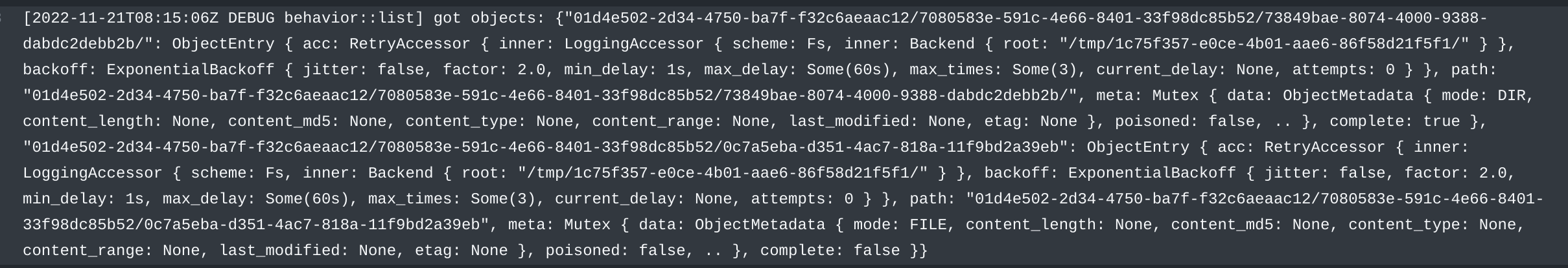 RetryAccessor's Debug is too verbose · Issue #978 · apache/opendal · GitHub