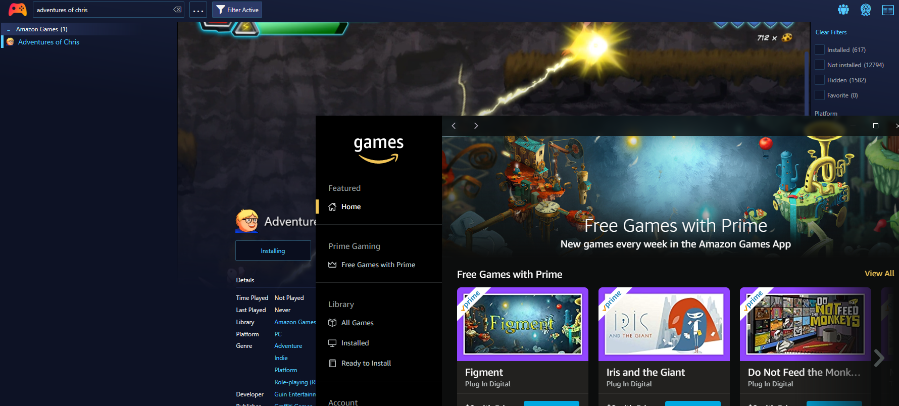 Installing Amazon just opens the Amazon Games Launcher · Issue 2321